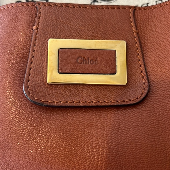 Chloé Brown Leather Shoulder Tote Bag | Gold Hardware | Snap Closure | VGC - Picture 2 of 12